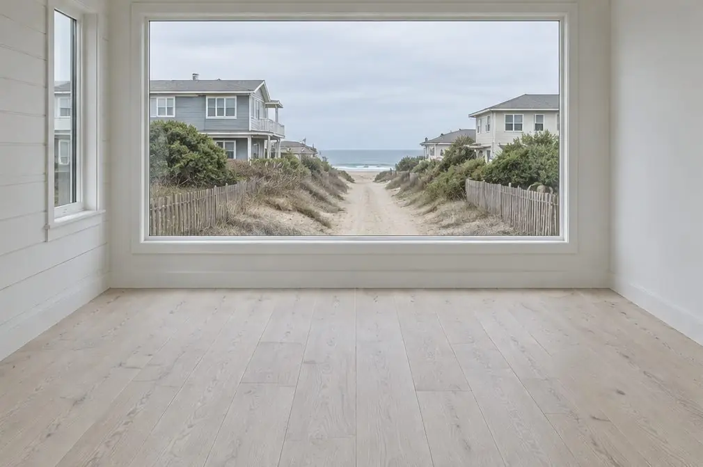 Illustration: a hardwood floor in a typical Hollywood Beach and Silver Strand home