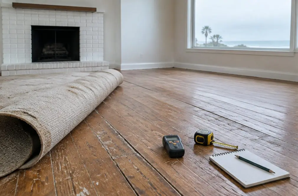 Illustration: step 1 — Check the floor